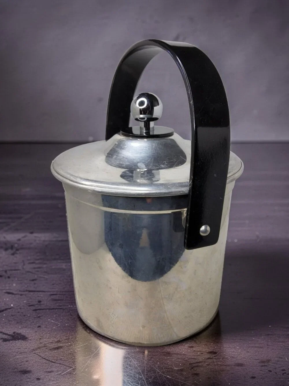 Vintage Heavy Aluminum Large Insulated Ice Bucket